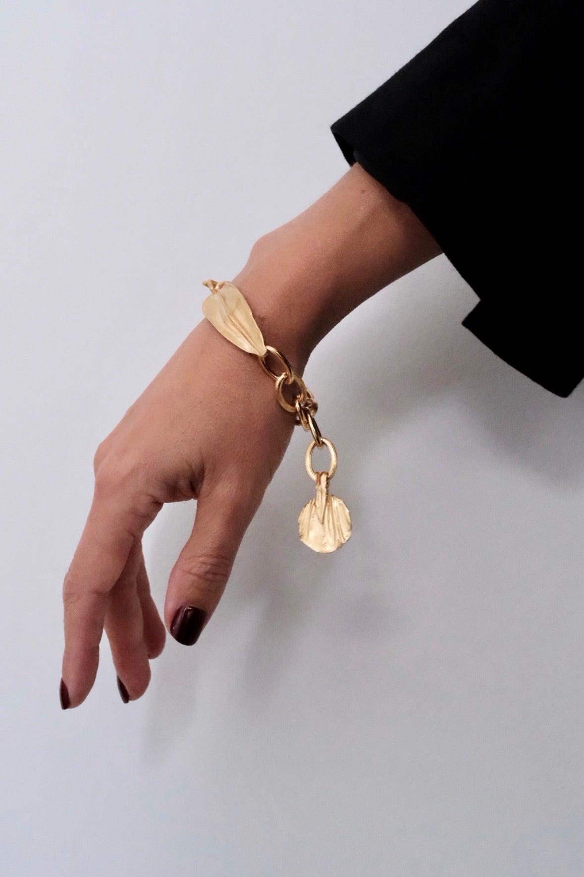 Leaf & Coin bracelet