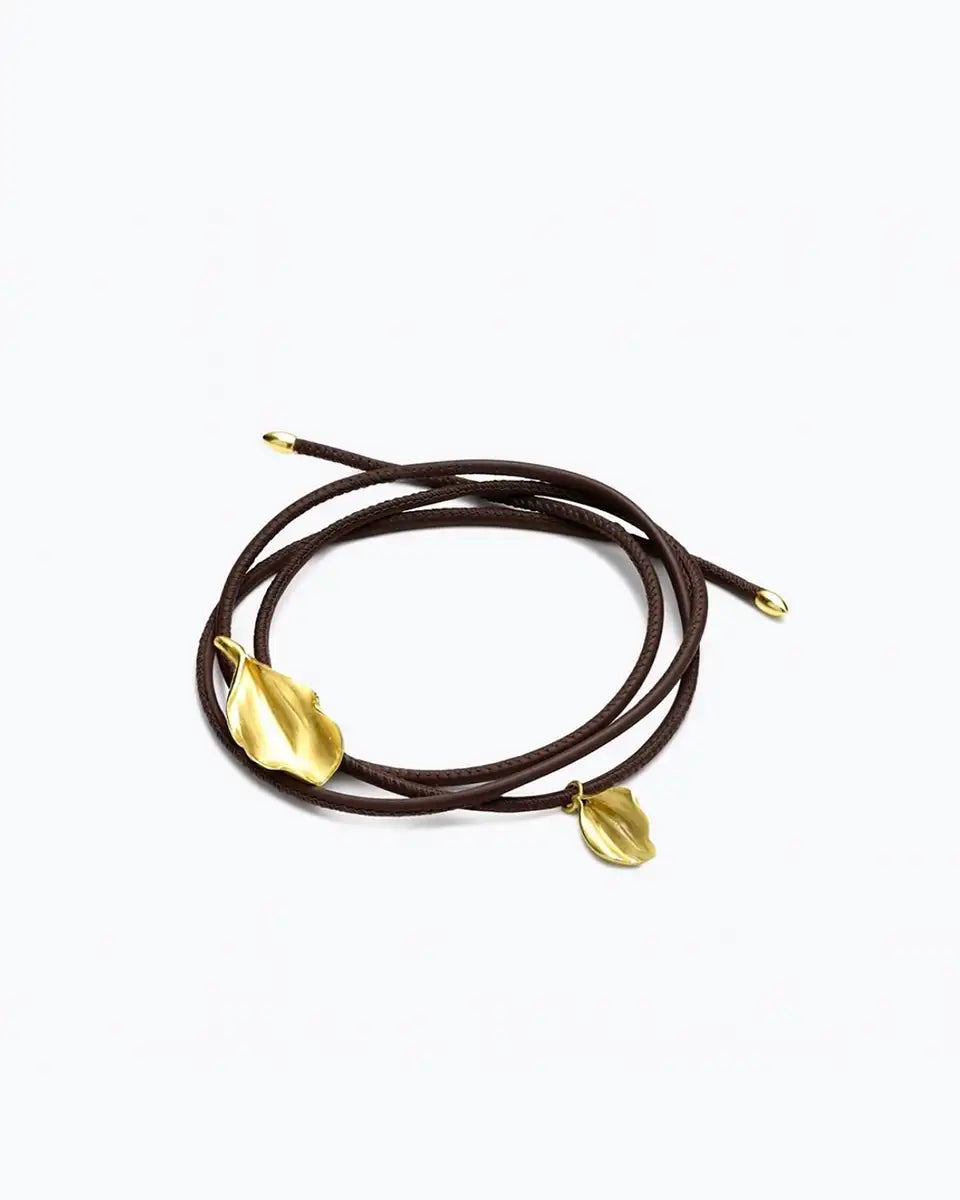 Leather Leaf Bracelet